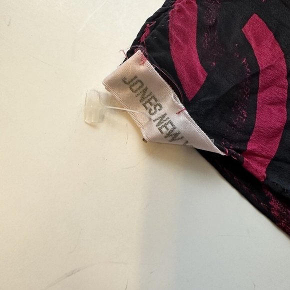 Jones New York Womens Head Neck Scarf Pink Fuchsia Geometric Career - Picture 3 of 9